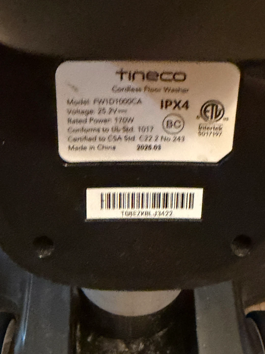 Tineco Cordless Floor Washer FW101000CA - photo 4