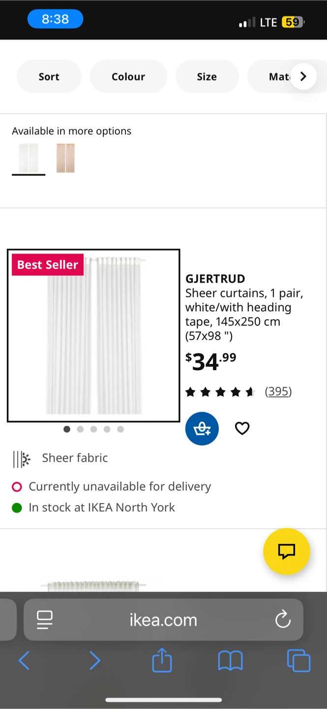 IKEA GJERTTRUD Sheer Curtains - White (1 pair, 145x250 cm) - photo 5
