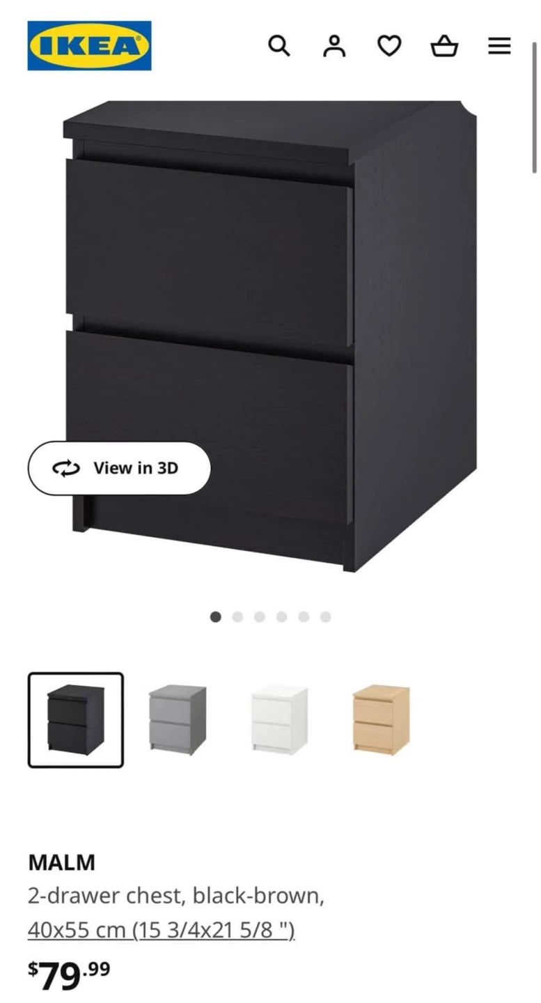 Ikea Malm dresser and 2 chest drawers - photo 5