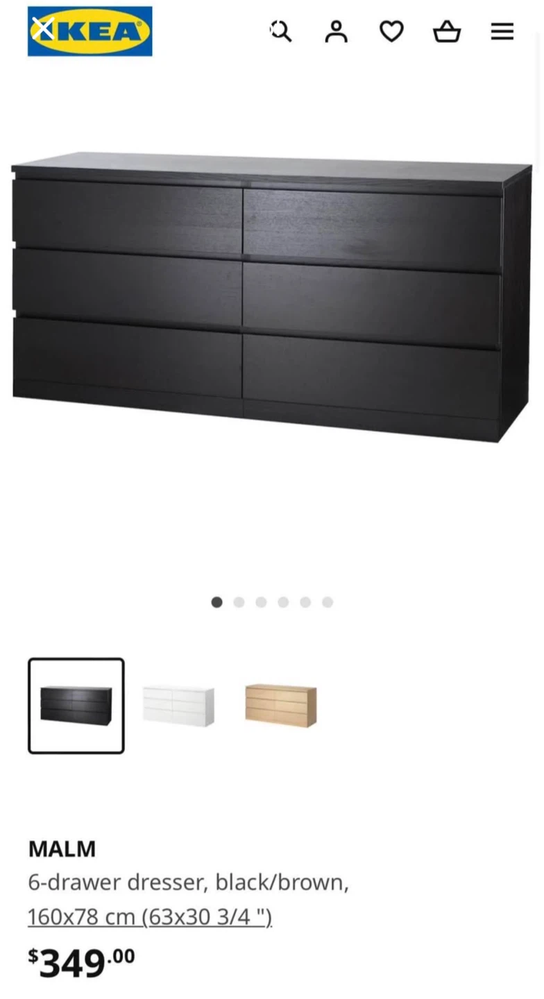 Ikea Malm dresser and 2 chest drawers - photo 4