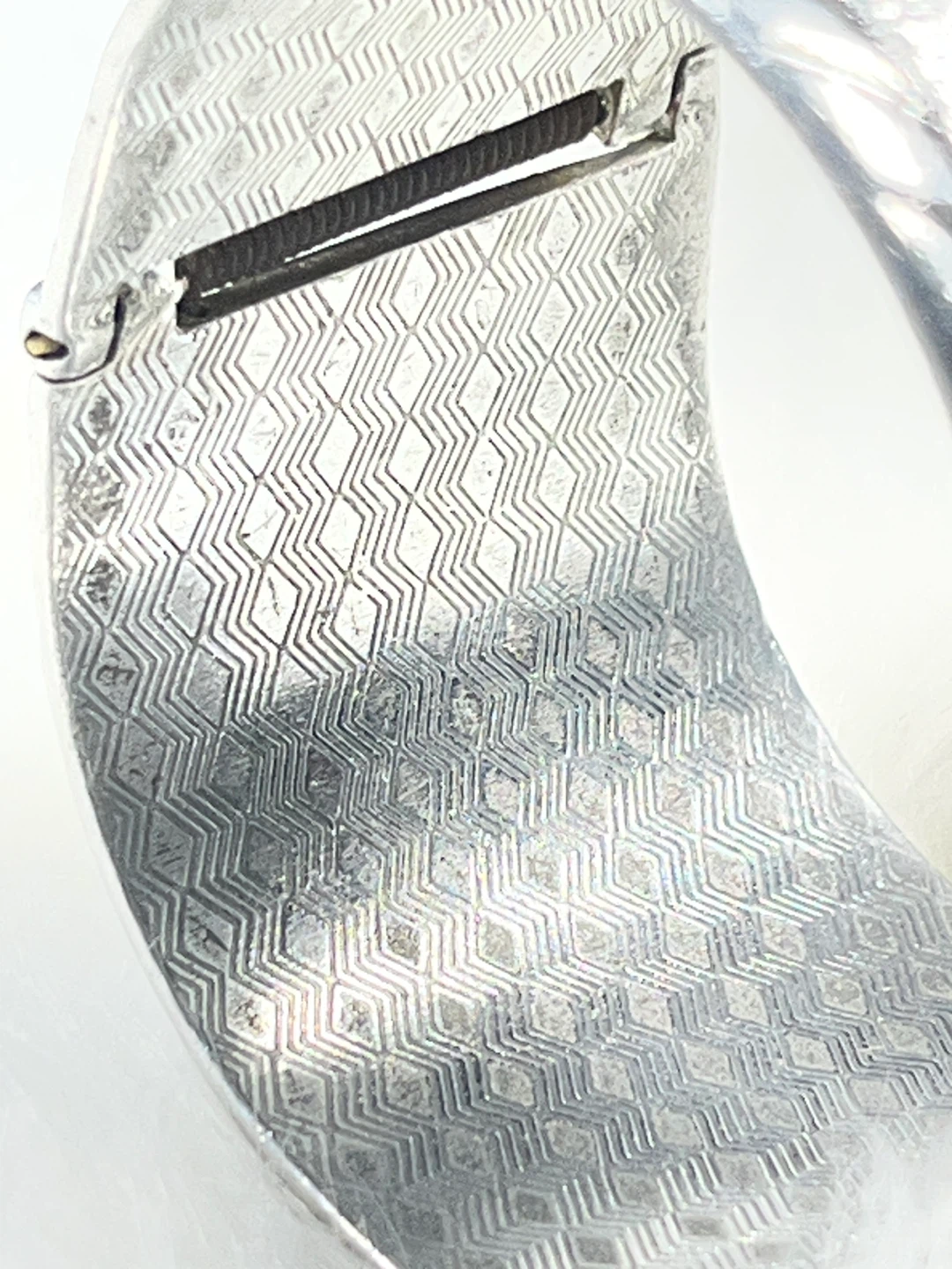 Vintage Silver Tone Engraved Cuff Bracelet - photo 5