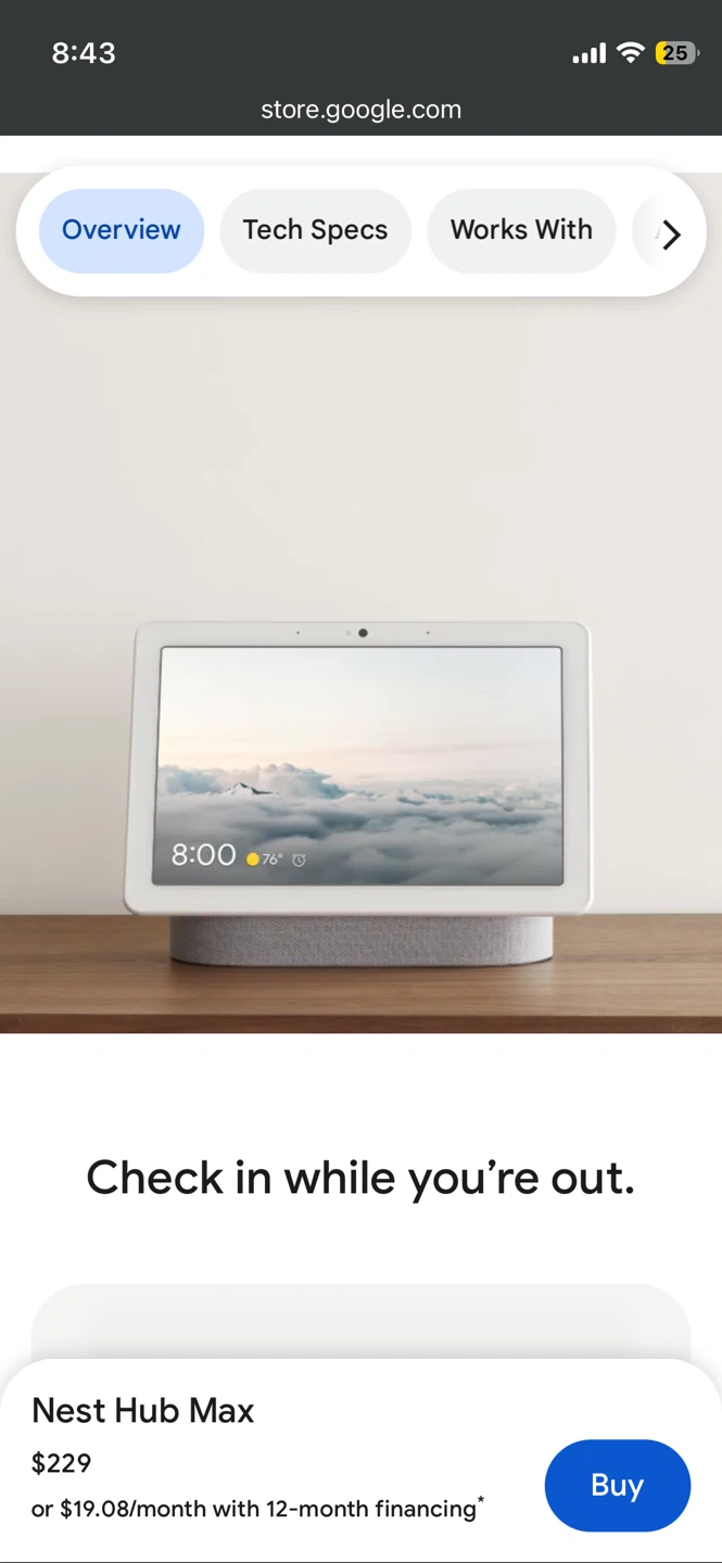 Google Nest Hub Max (Chalk)