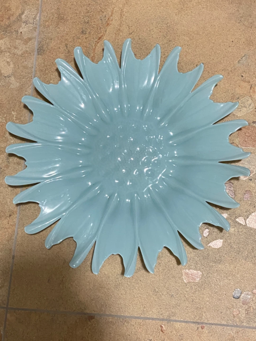 Light Blue Flower Shaped Dish