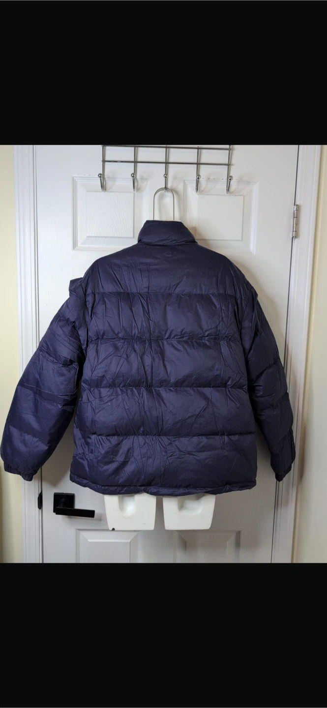 NEW! MEROKEETY NAVY DETACHABLE SLEEVES OVERSIZED PUFFER JACKET - photo 5