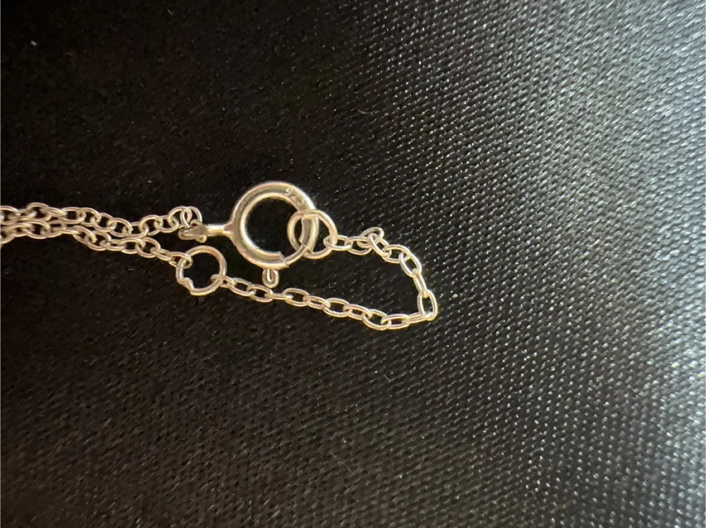 Sterling Silver Ankle Bracelet 925 heart pendant - photo 3