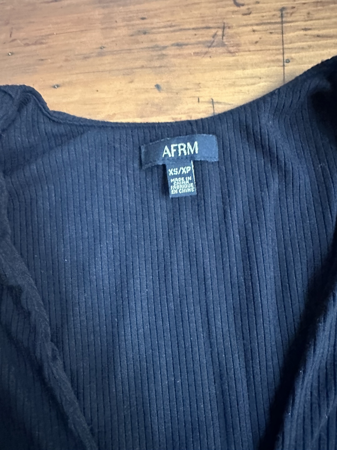 AFRM Black V-neck Bodysuit with Shoulder Pads XS - photo 3