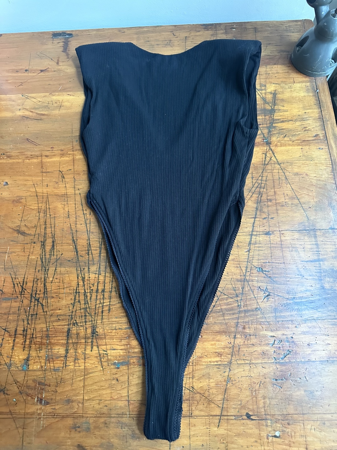 AFRM Black V-neck Bodysuit with Shoulder Pads XS - photo 5