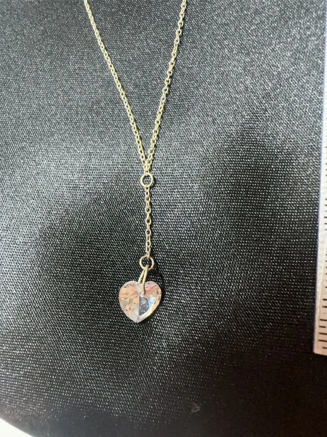 Sterling Silver Ankle Bracelet 925 heart pendant - photo 2