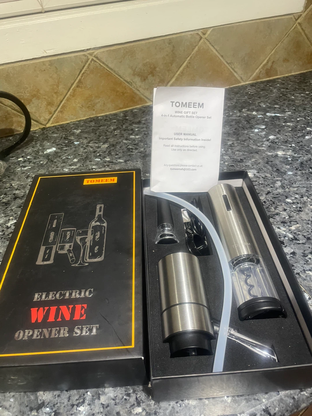Tomeem Electric Wine Opener Gift Set - photo 2