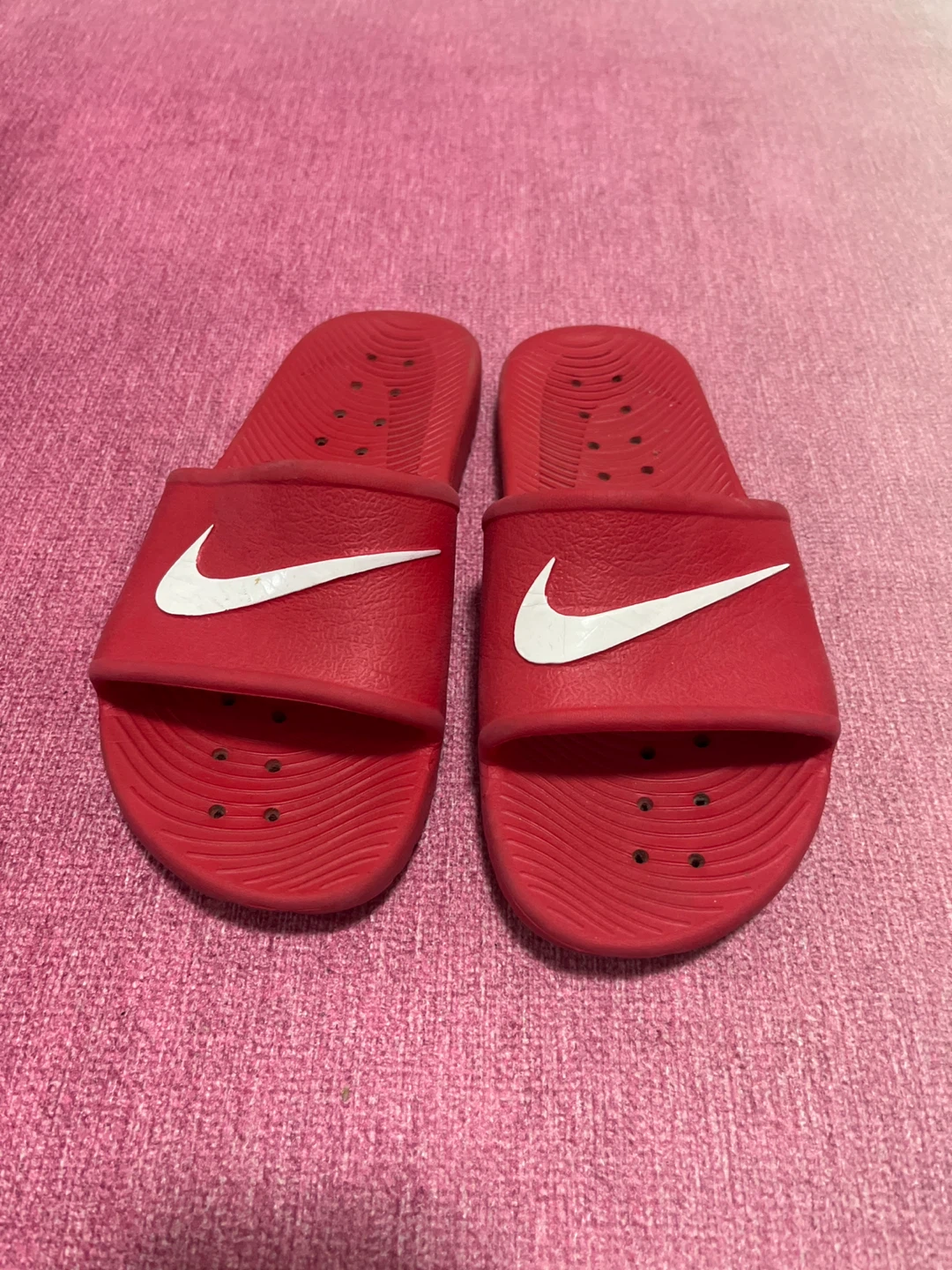 Nike Red Slide Sandals