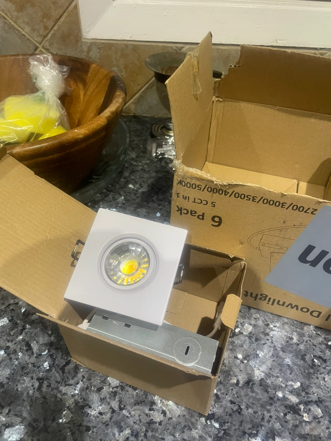 LED Recessed Gimbal Downlight - Square 6 Pack