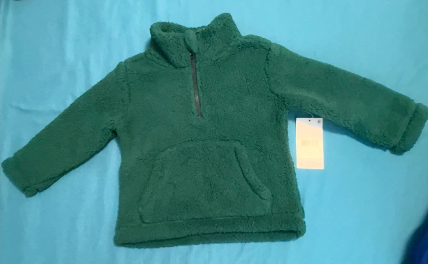 George Fleece Pullover 1/4 Zip Top - Green - 2T - photo 2
