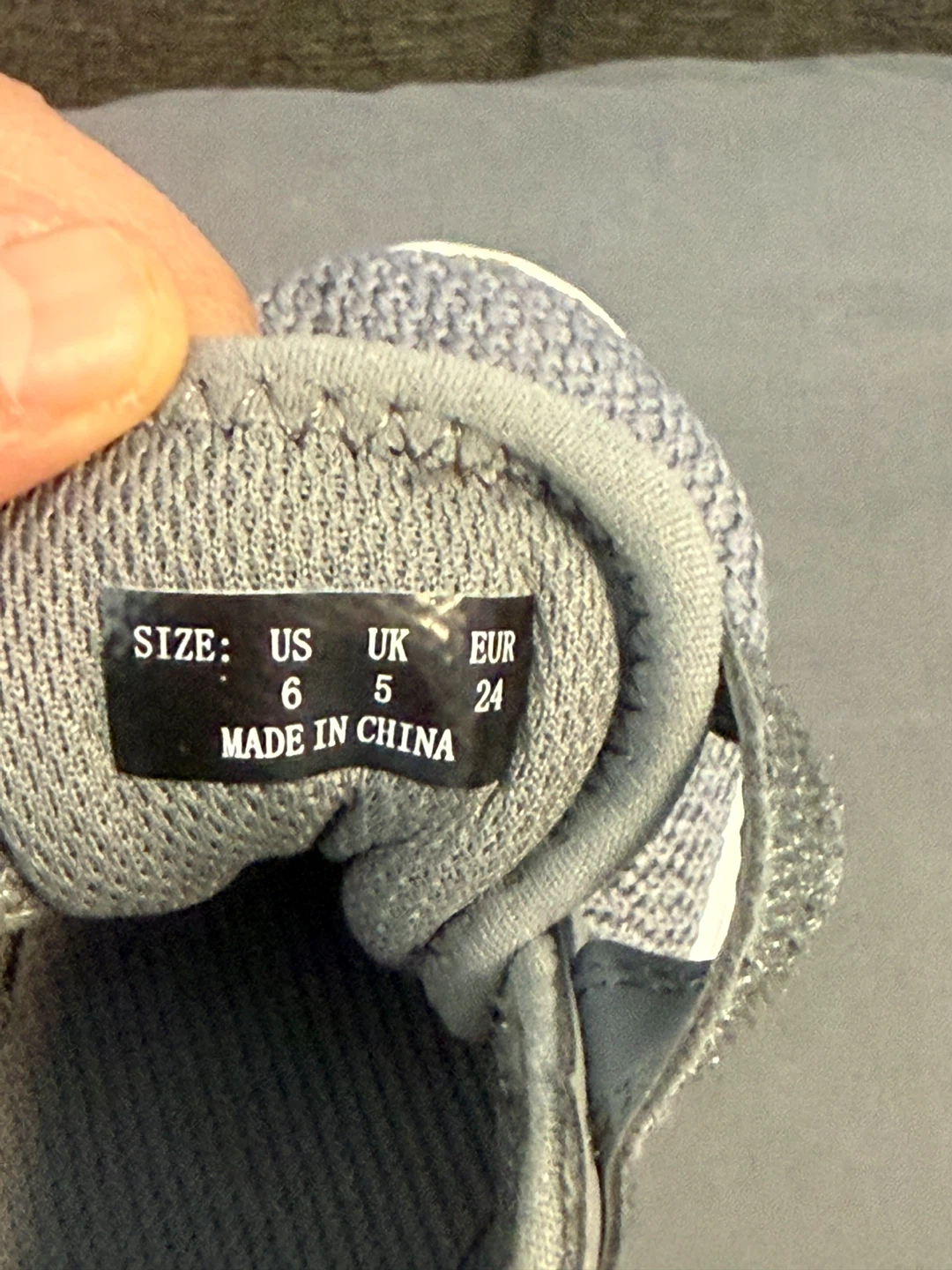 Grey Kids Running Shoes Size US 6 - photo 3