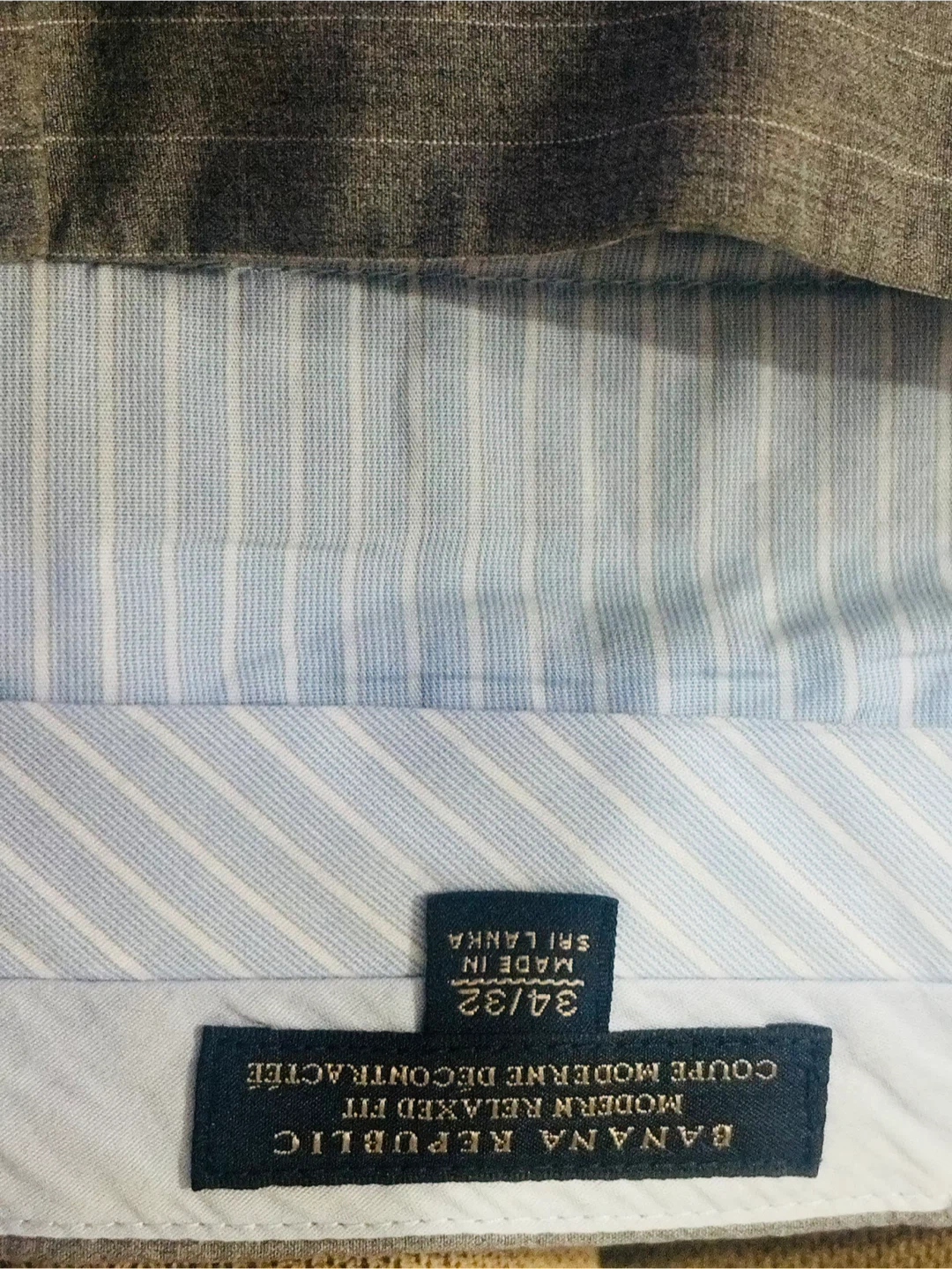 Banana Republic Pinstripe Modern Relaxed Fit Trousers Size 34/32 - photo 3