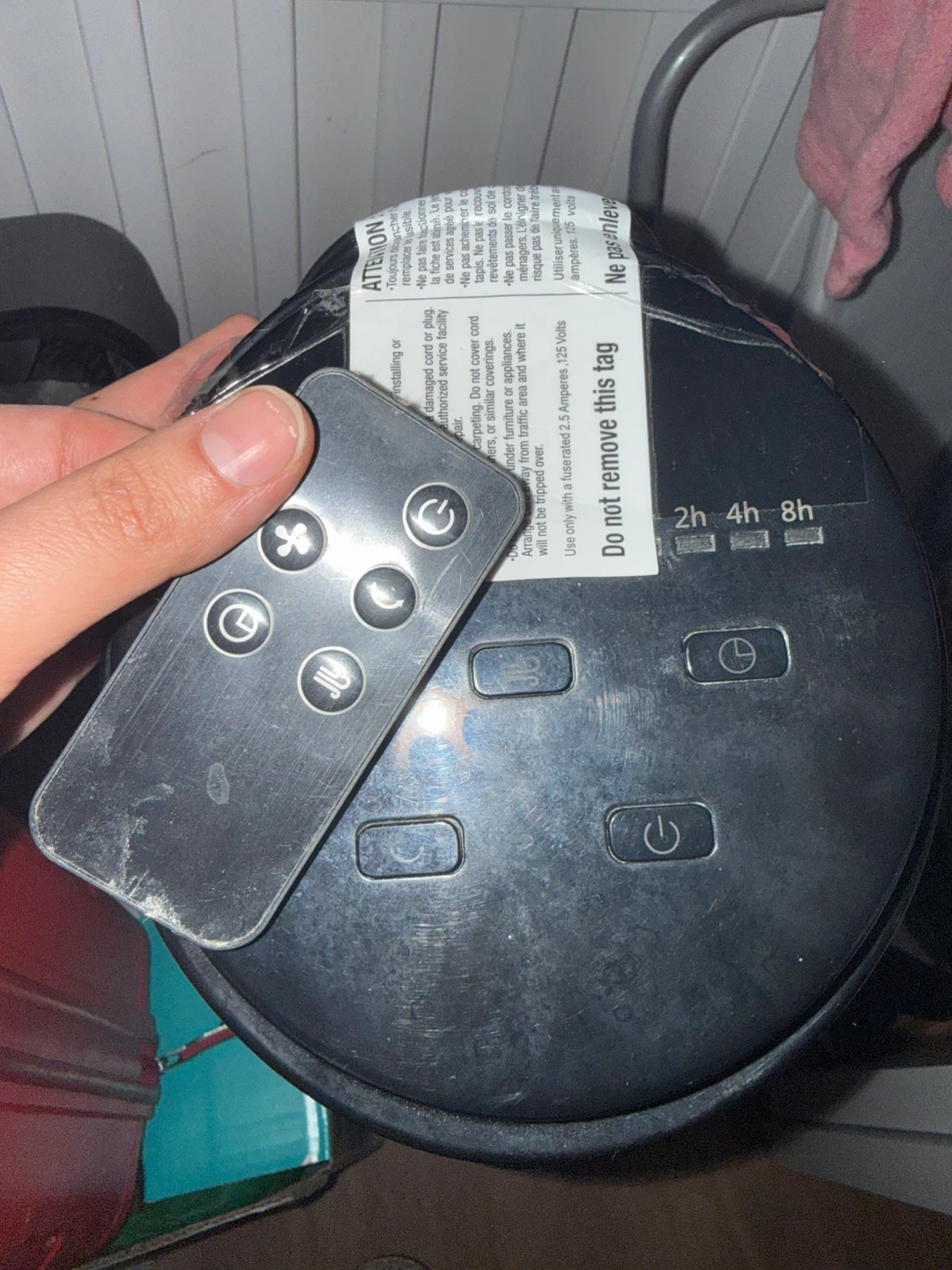 Black Tower Fan with Remote - photo 2