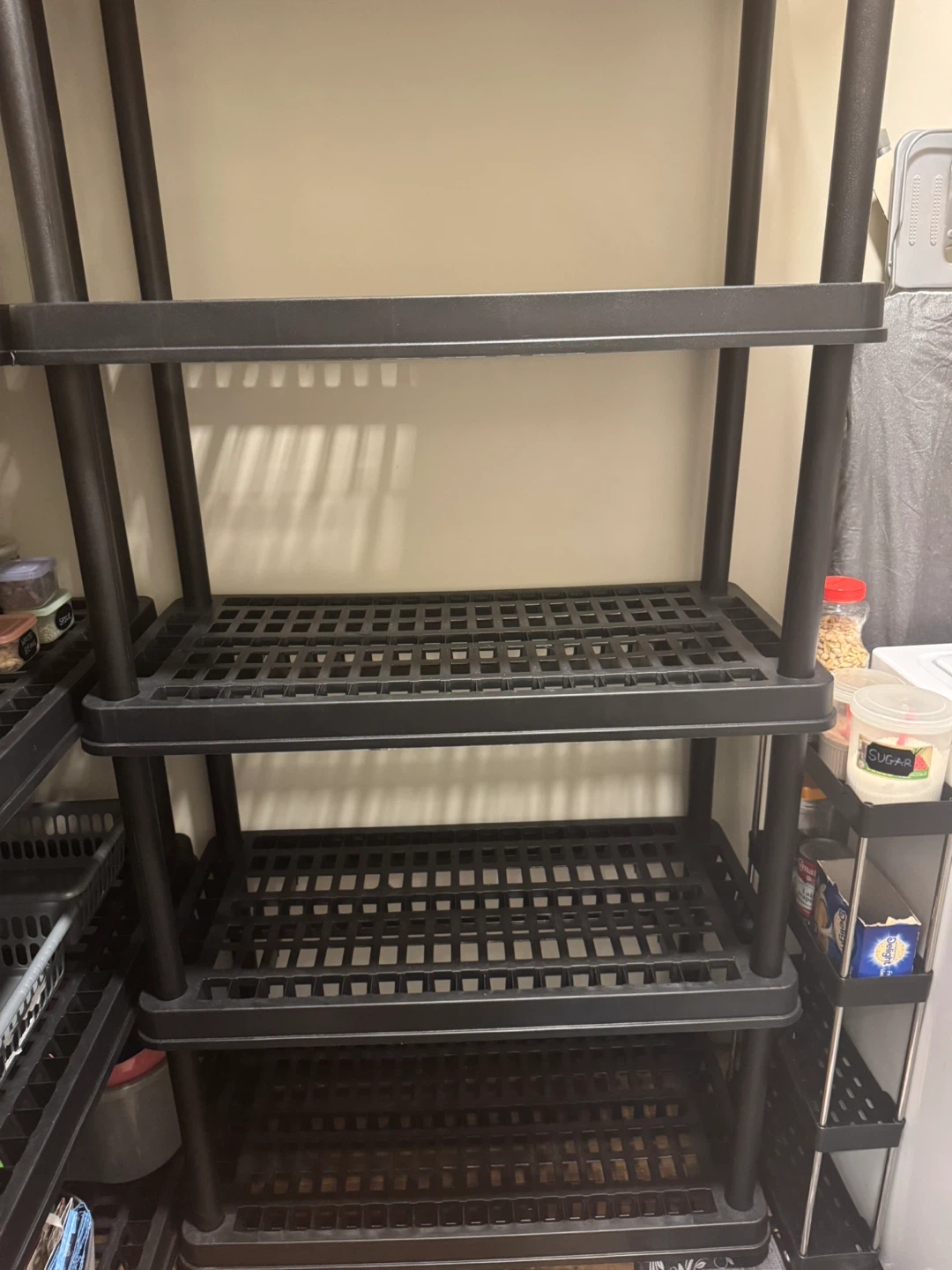 Black Plastic Shelving Unit - photo 2