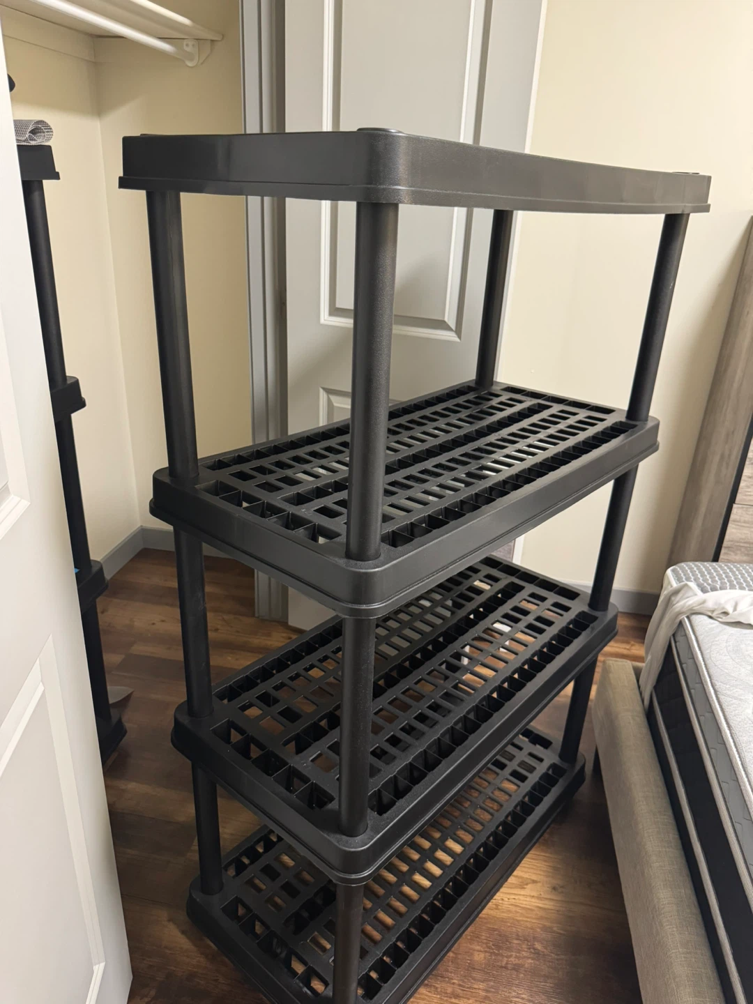 Black Plastic Shelving Unit