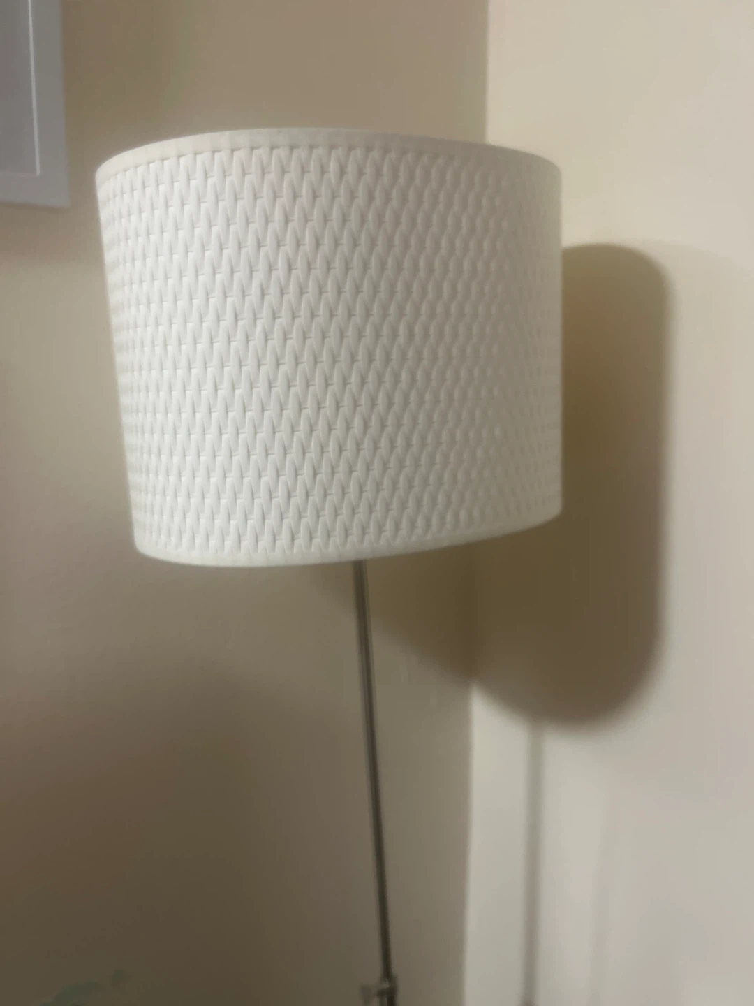 White Floor Lamp with Textured Shade
