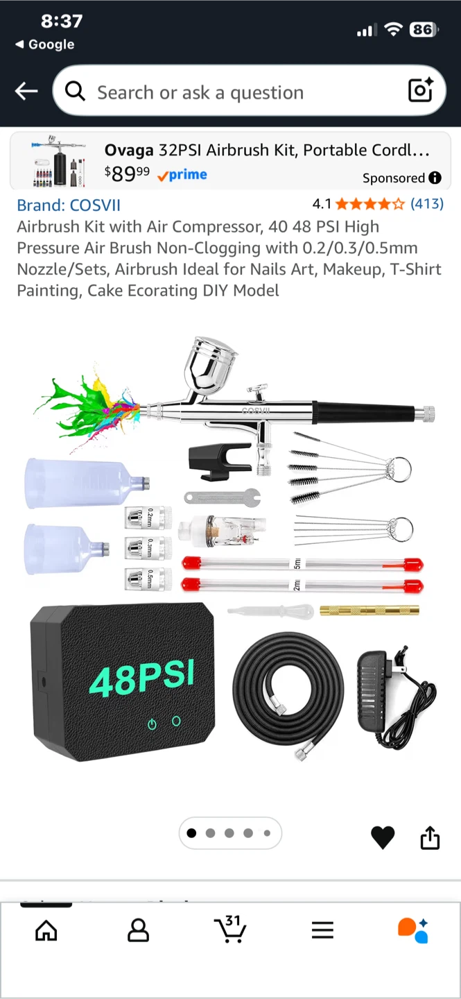 COSVII Airbrush Kit with Air Compressor - photo 3