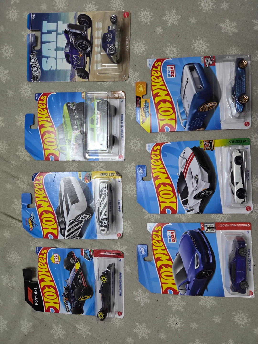 7 Hot Wheels Die-Cast Cars Assorted Models