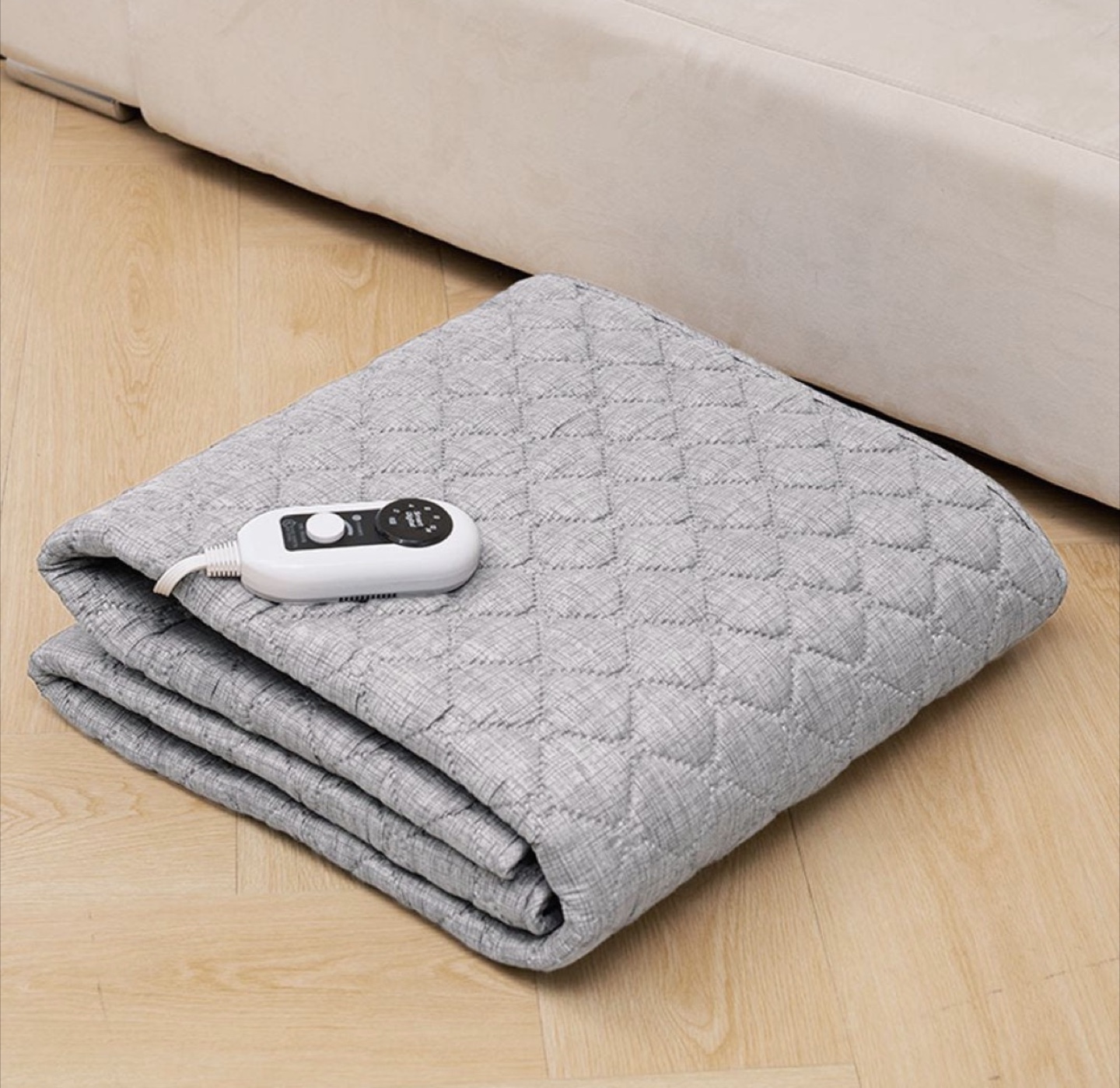 Grey Electric Heated Blanket Pad - Single Size