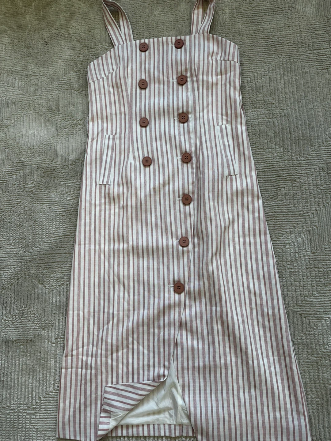 Striped Button-Up Midi Dress - photo 2