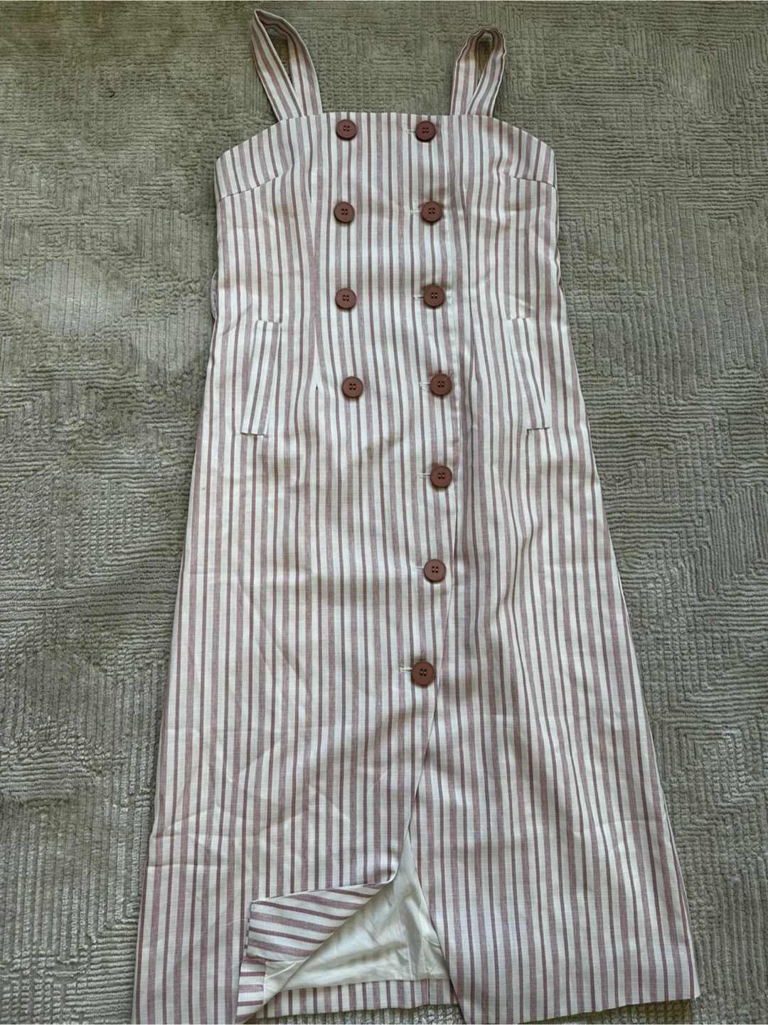 Striped Button-Up Midi Dress