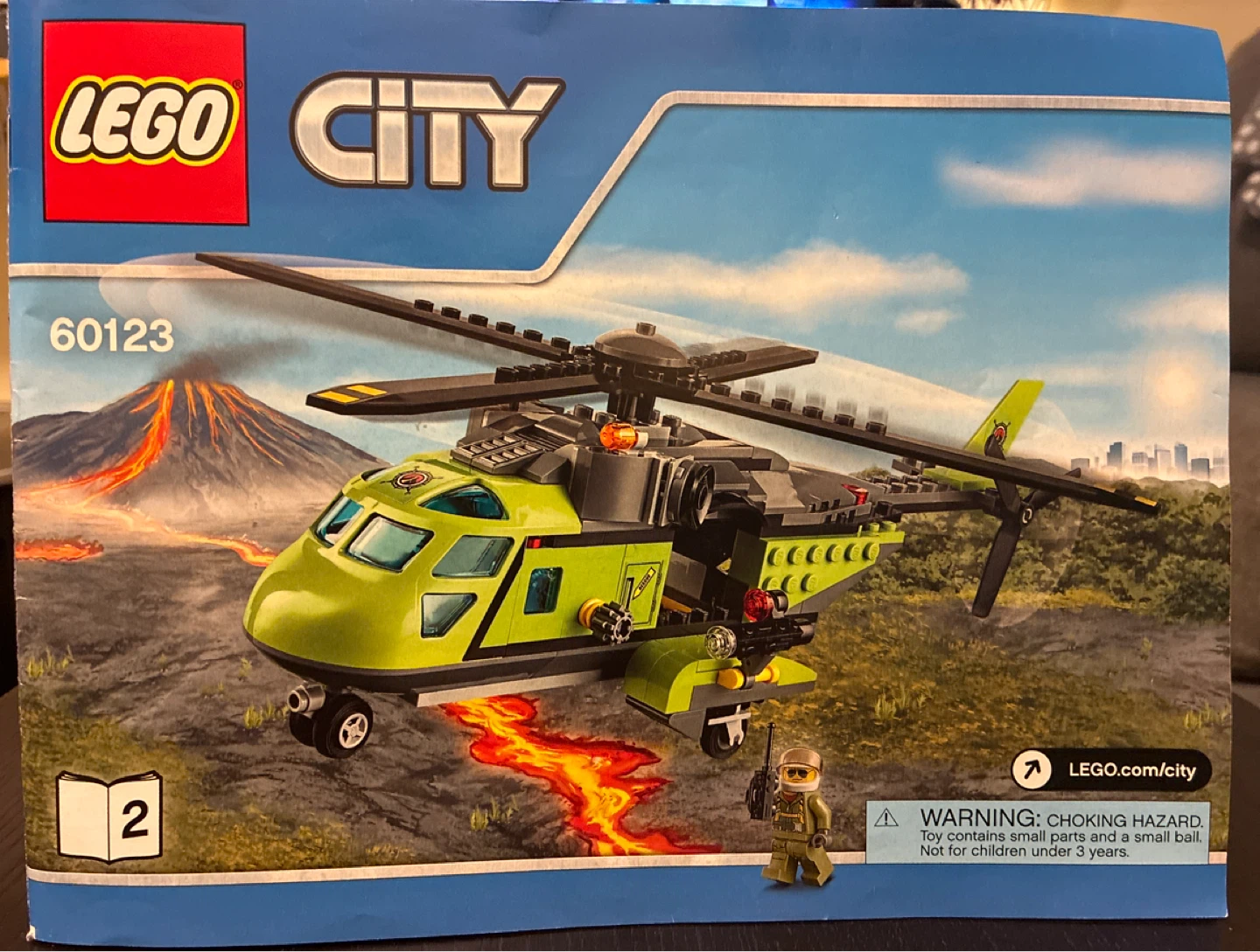 LEGO City 60123 Volcano Supply Helicopter