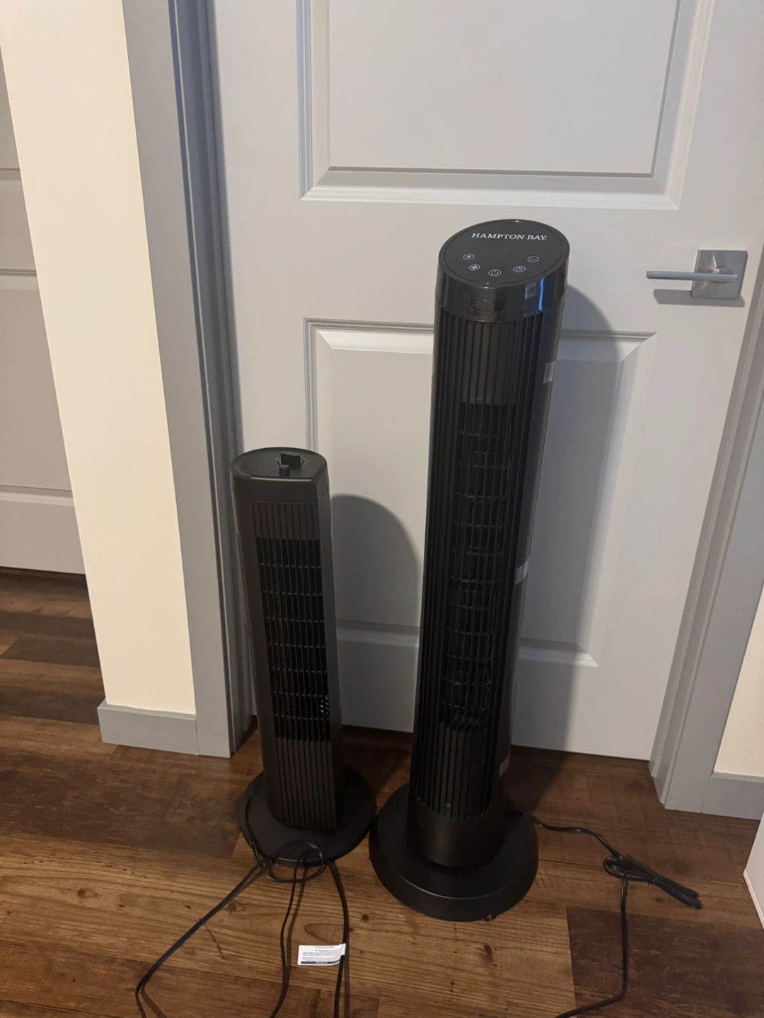 Hampton Bay Black Tower Fans (Set of 2)