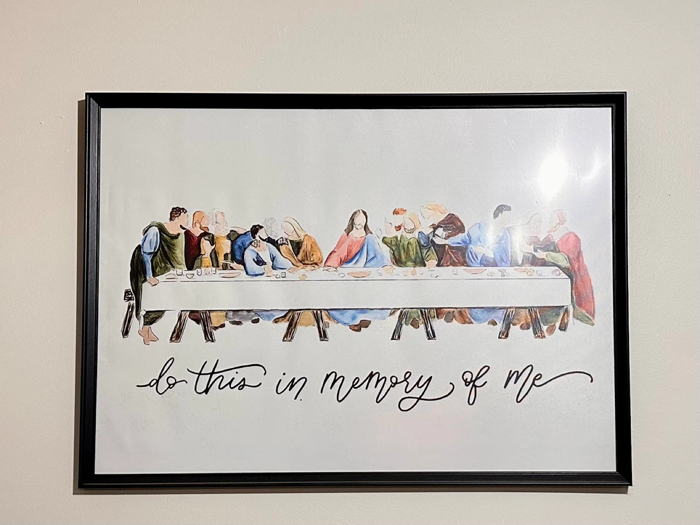 Framed "Last Supper” Print