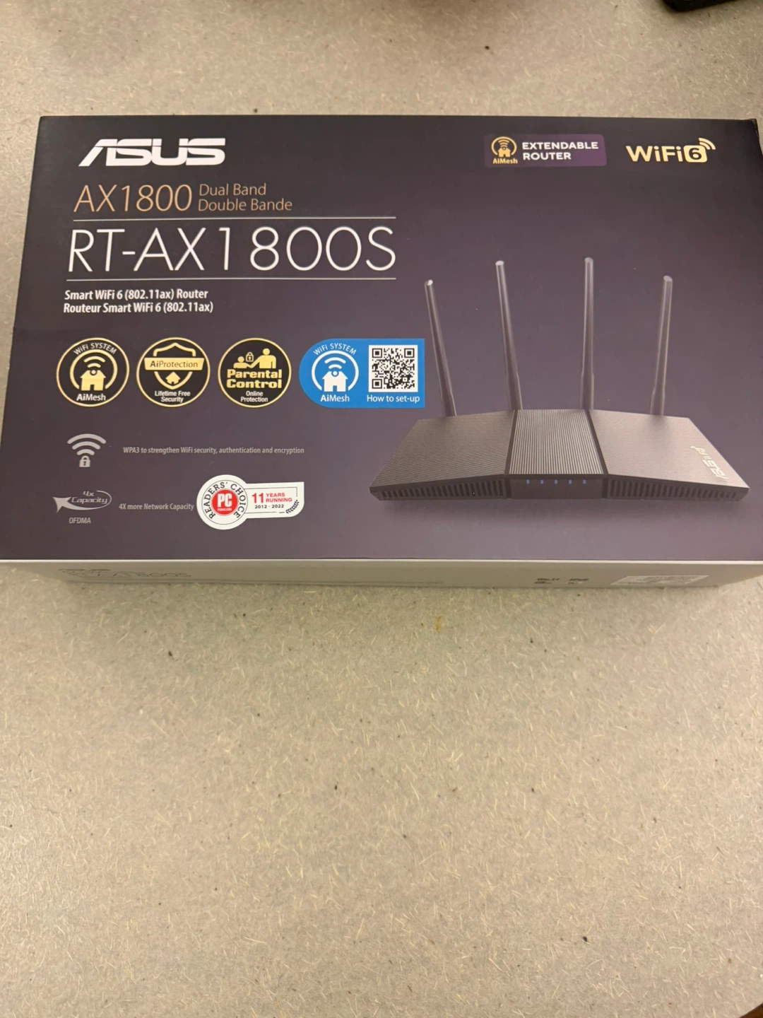 ASUS RT-AX1800S Dual Band WiFi 6 Router