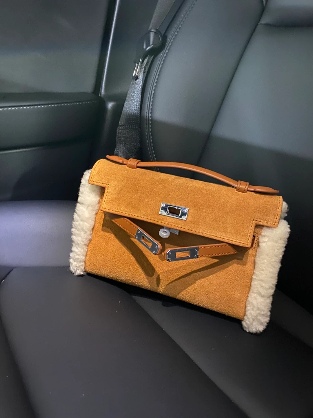 UGG Mini Kelly Suede & Shearling Mini Bag