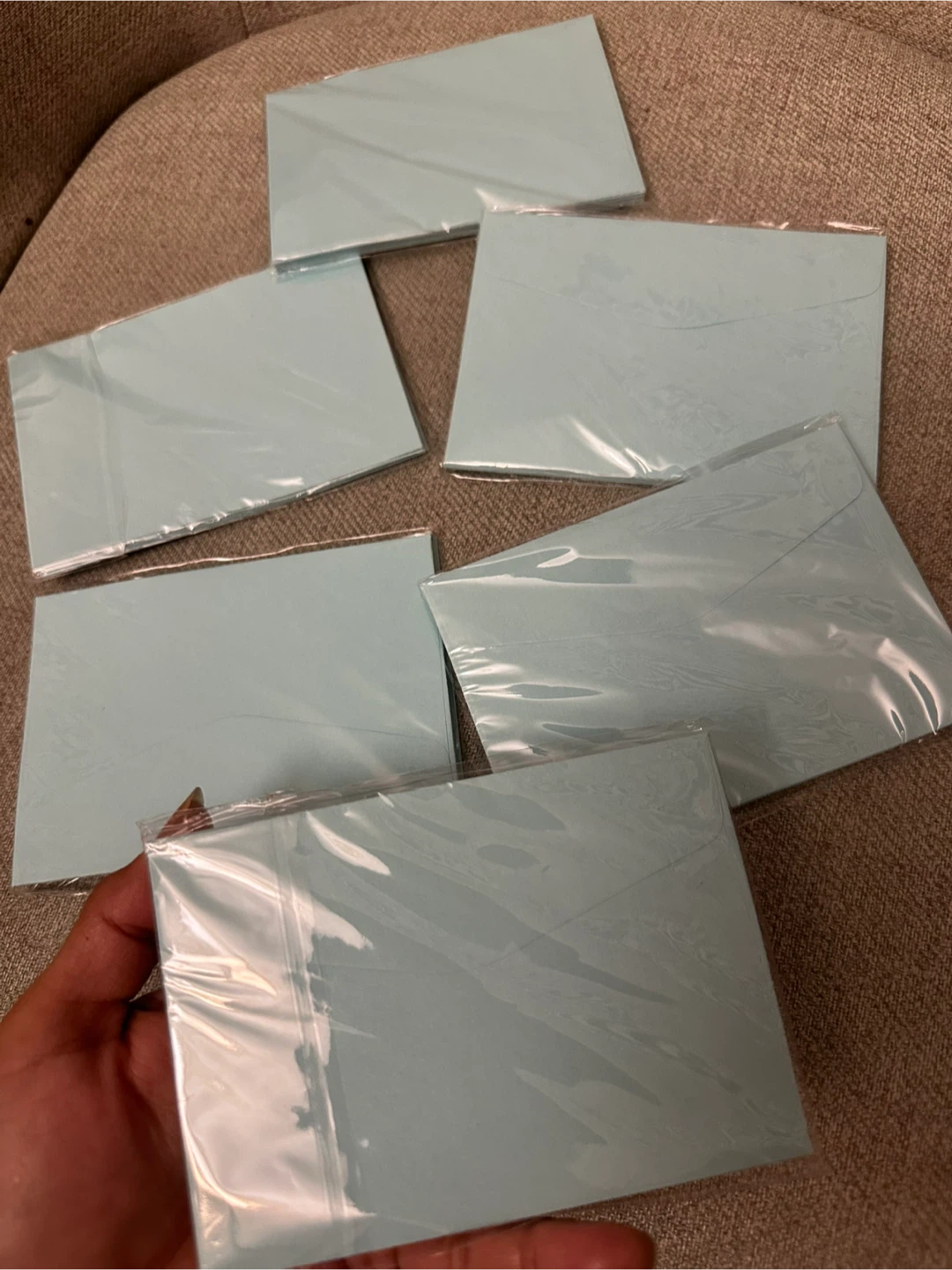 Pack of 5 light blue mini envelopes (60)