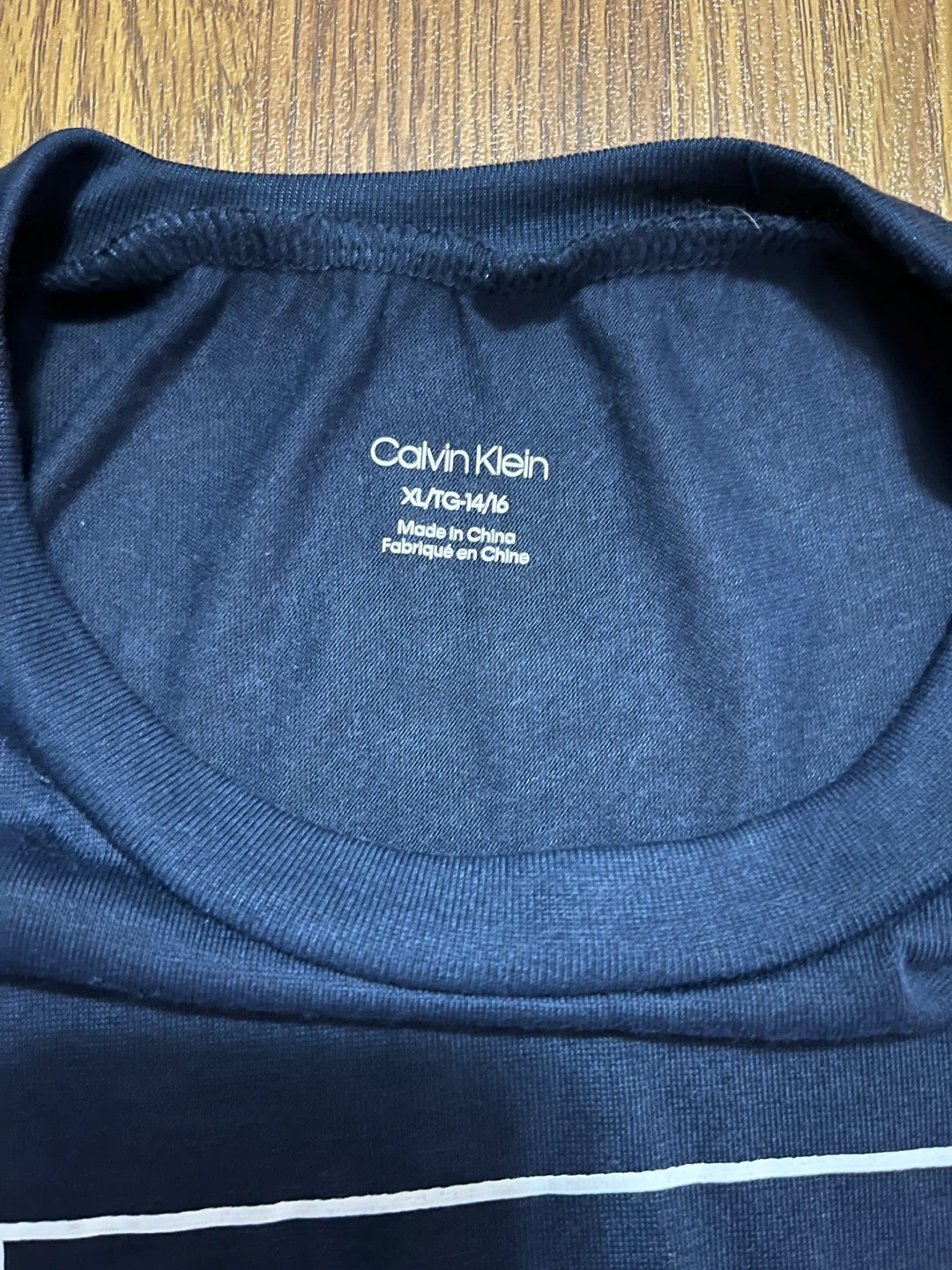 Calvin Klein boys 14/16 pajama set, navy blue camo - photo 2