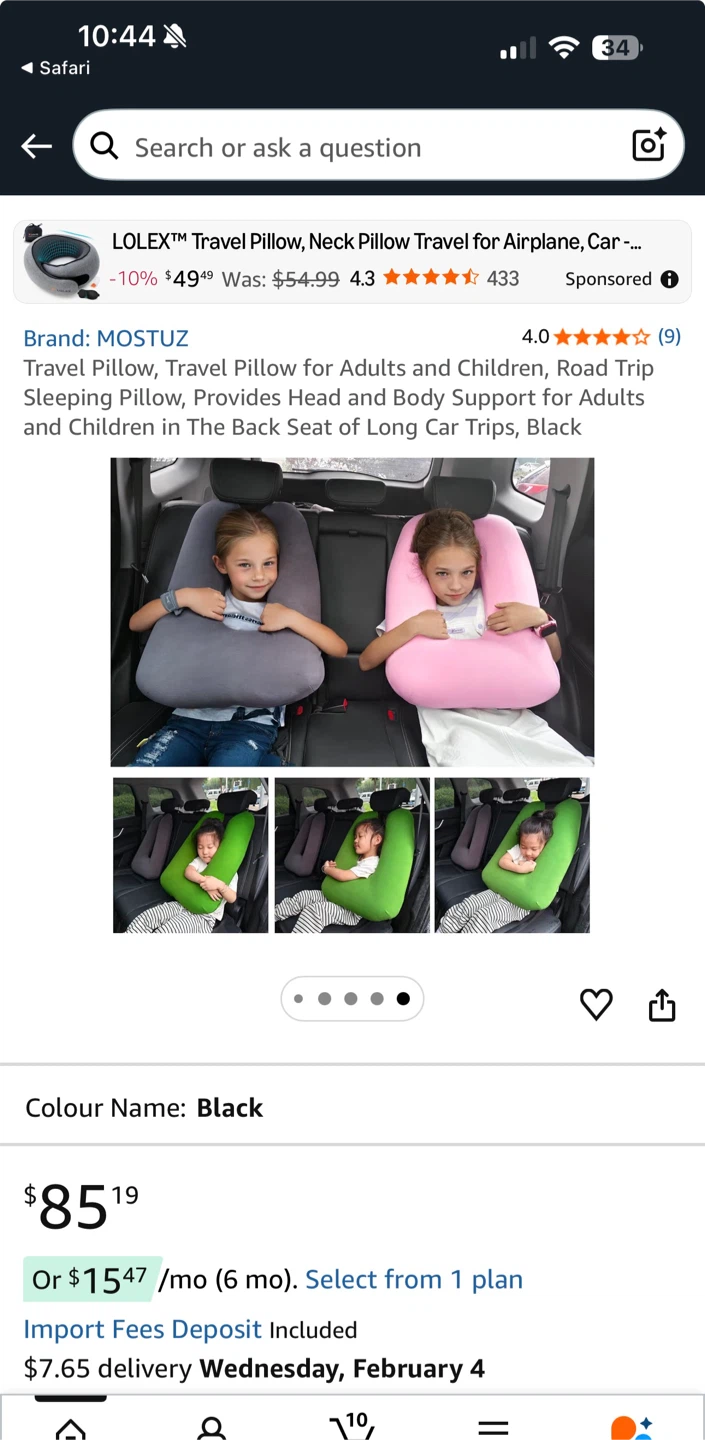 Travel Neck Pillow for Adults and Children - photo 2