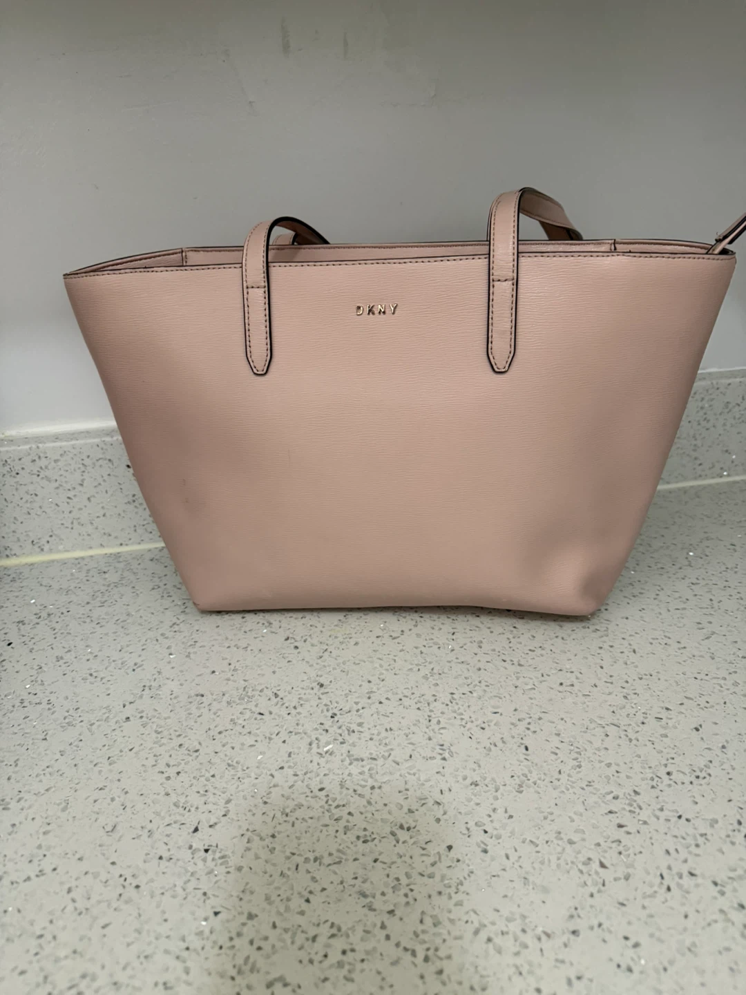 DKNY Pink Leather Tote Bag