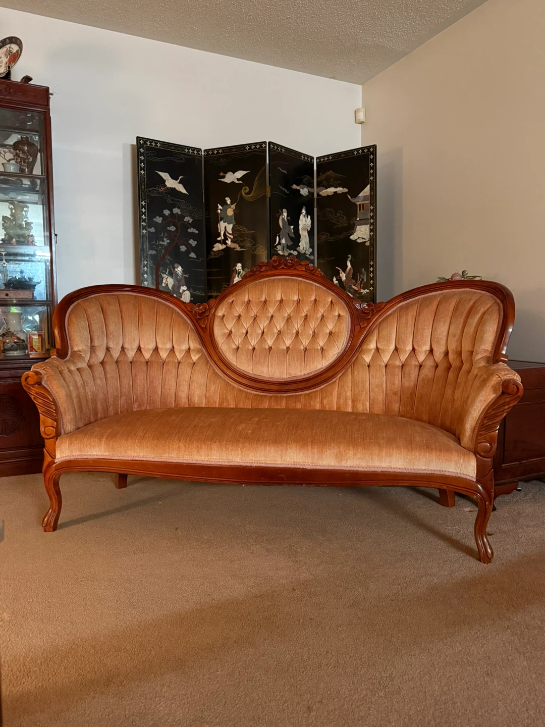 Stunning Vintage Kimball Tufted Loveseat Sofa - photo 2