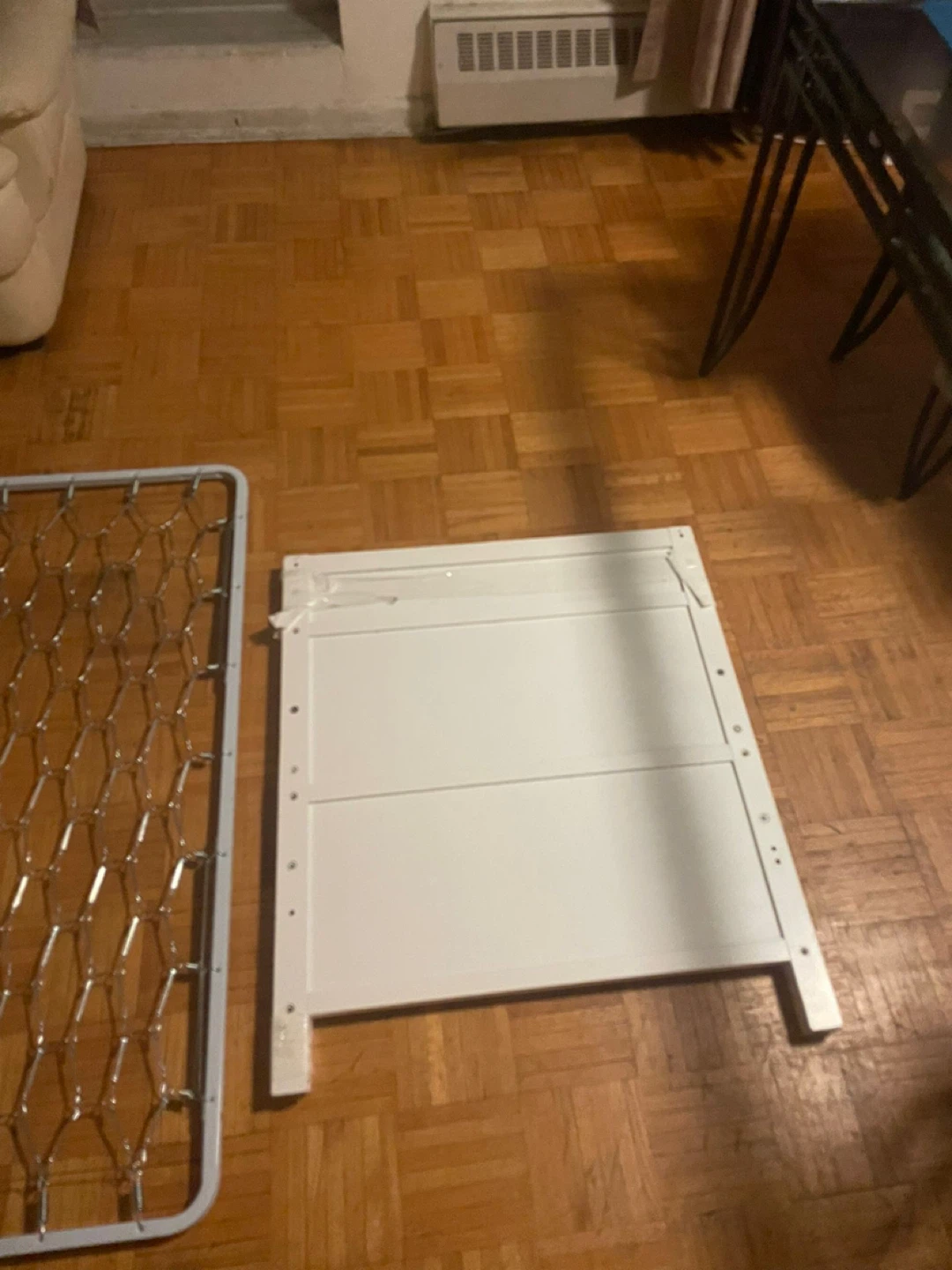 White Crib Rails and Mattress Support - photo 3