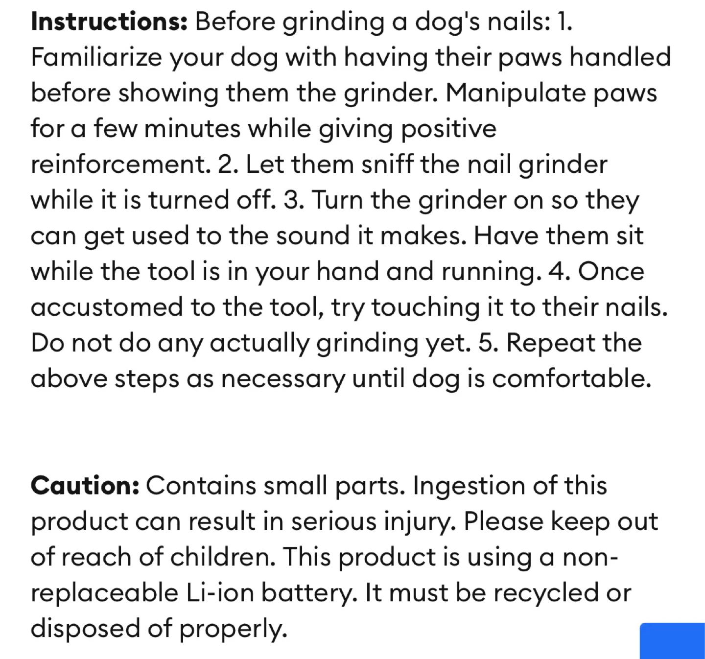 Top Paw Dog Nail Grinder - Blue - photo 3