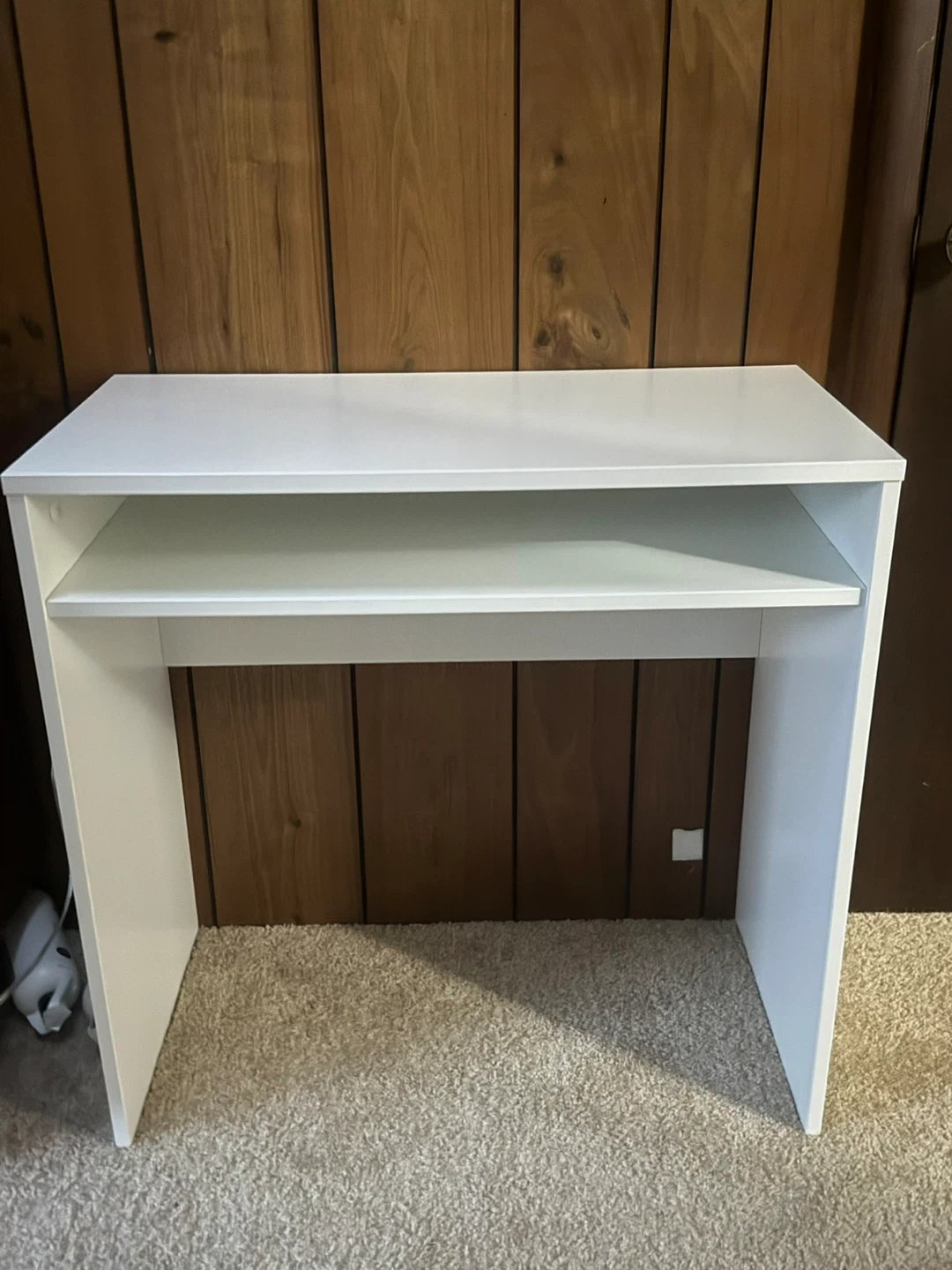 White Desk with Shelf