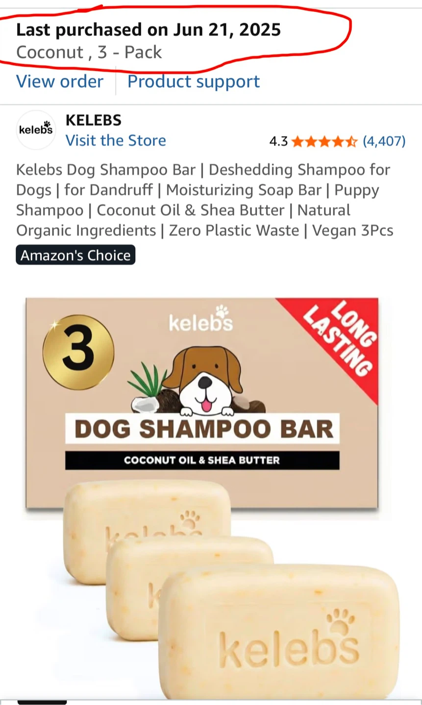 Kelebs Deshedding Dog Shampoo Bars - 3 Pack - photo 2