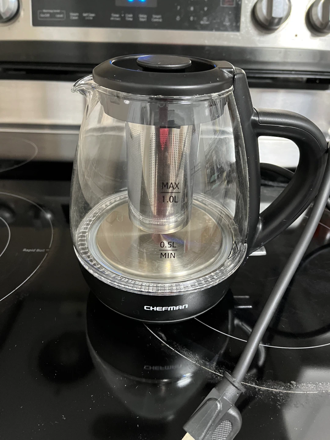 Chefman, Rapid-Boil 1L Kettle with Removable Tea Infuser