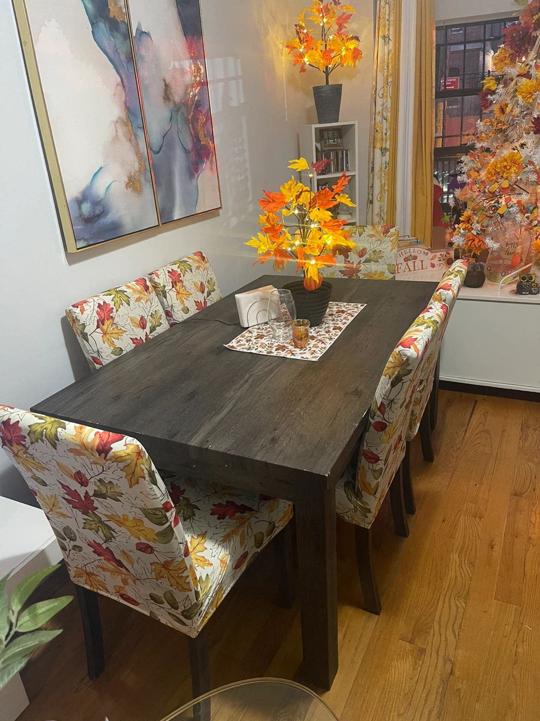 Dark Wood Dining Table with Gris. Chairs - photo 5