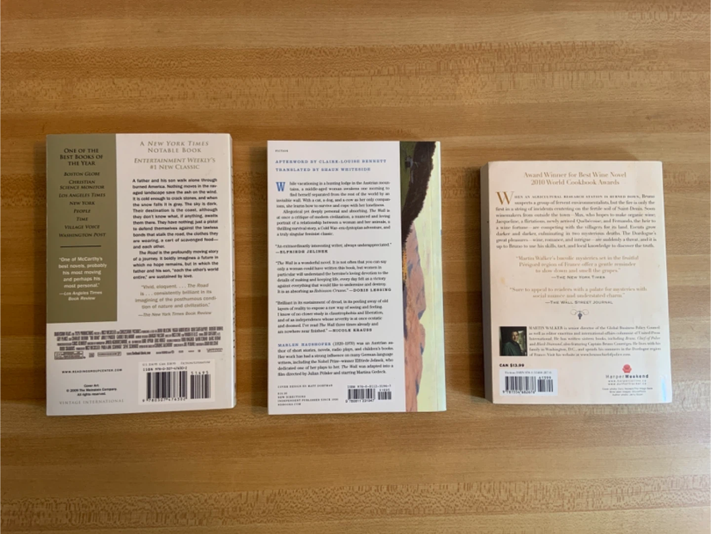 Literary Fiction Books – The Road, The Wall, Bruno – $2 Each - photo 2