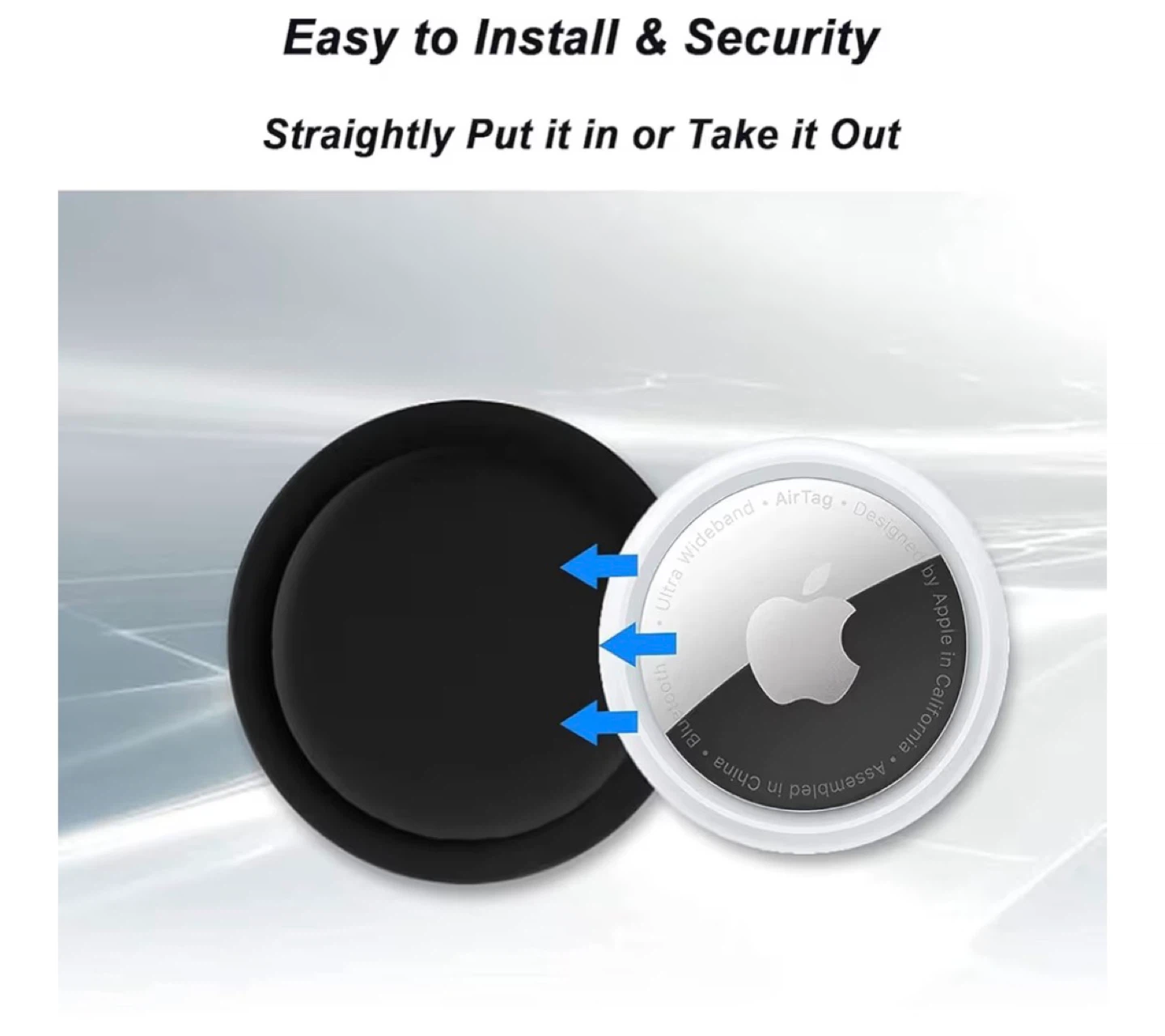Taicols 1+ Black Silicone Protective Sleeve Airtag - photo 3
