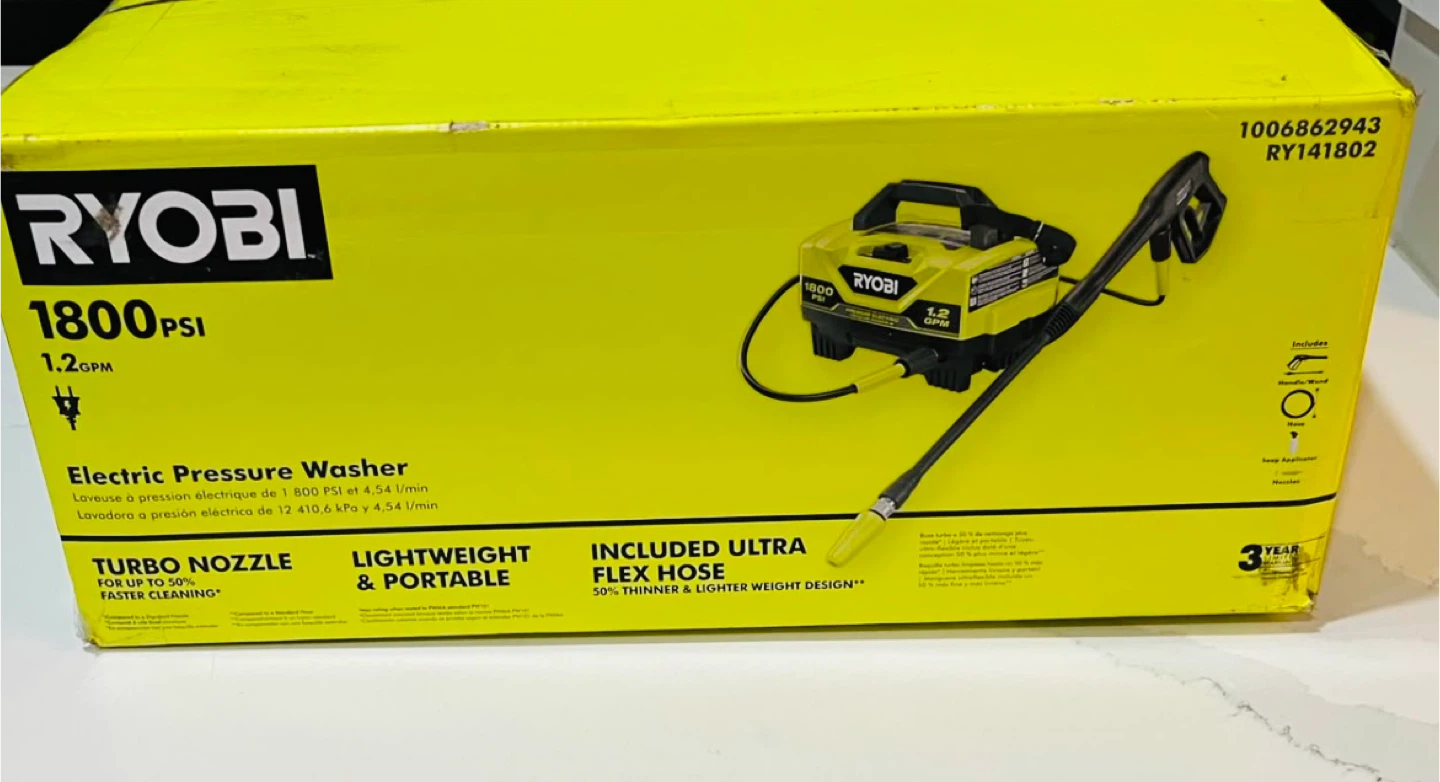 Ryobi 1800 PSI Electric Pressure Washer