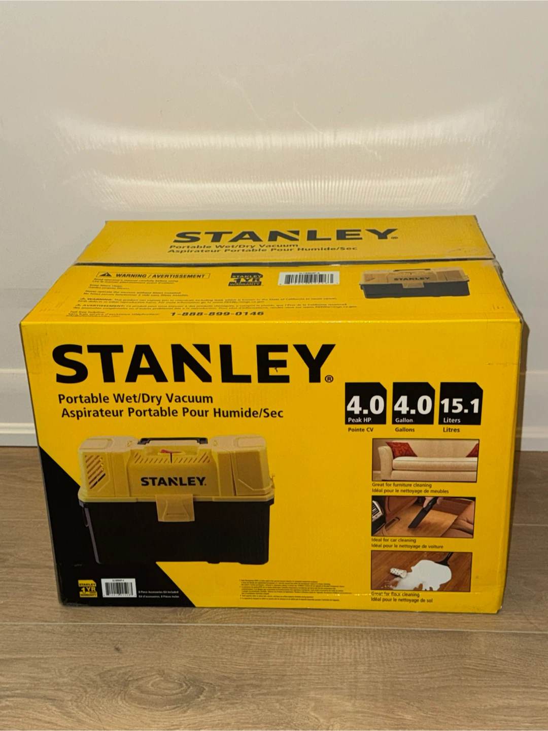 STANLEY Portable Wet/Dry Vacuum 4.0 Gallons