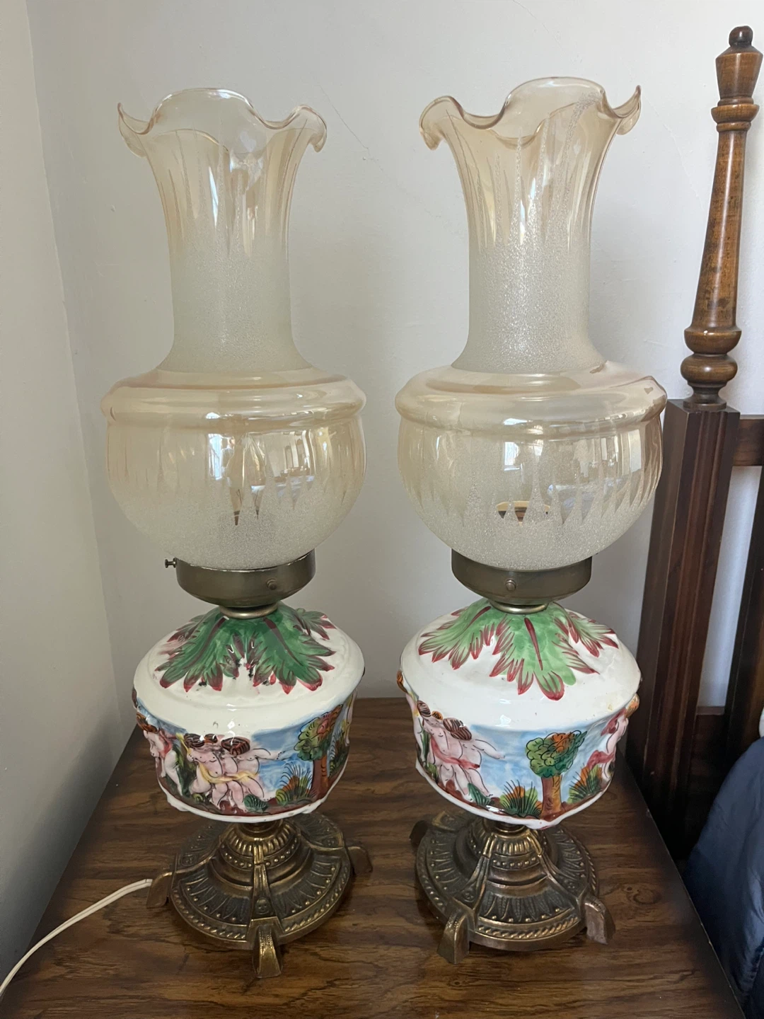 Vintage Ceramic Table Lamps - Pair