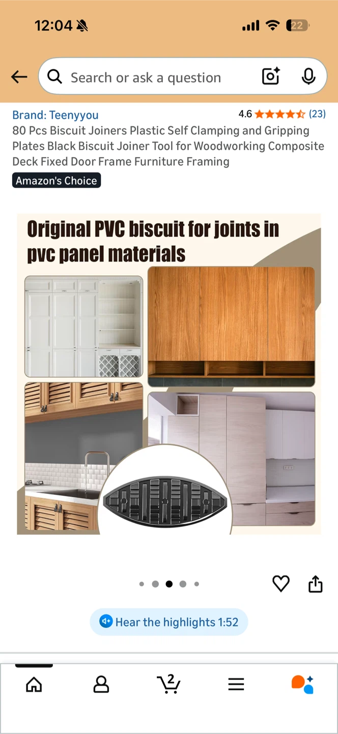 80 Pcs Black Plastic Biscuit Joiners for Woodworking - photo 4