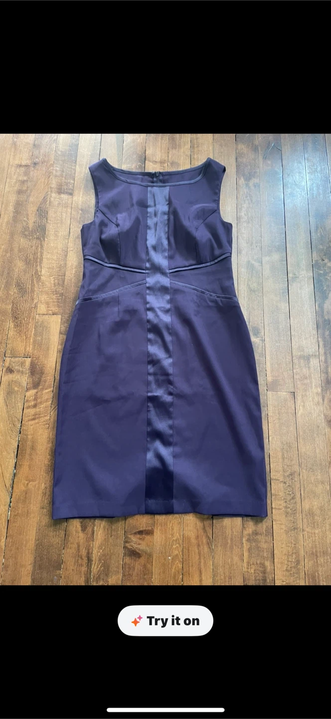 Connected Apparel Purple Sheath Dress Size 6 - photo 3